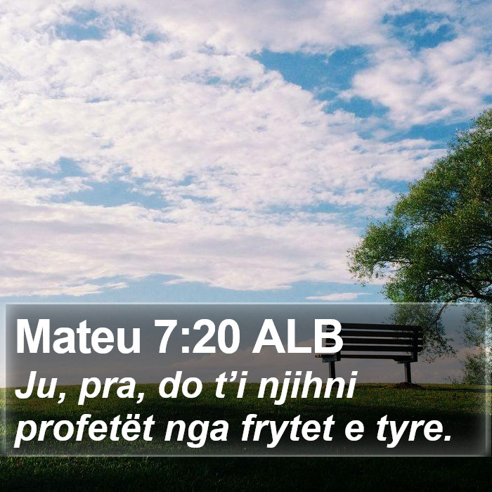 Mateu 7:20 ALB Bible Study