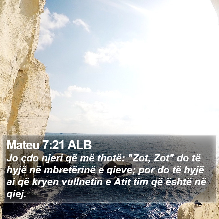 Mateu 7:21 ALB Bible Study