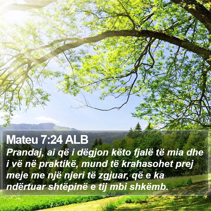 Mateu 7:24 ALB Bible Study