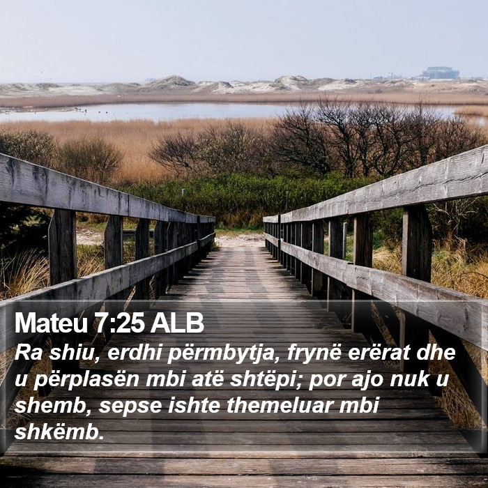 Mateu 7:25 ALB Bible Study