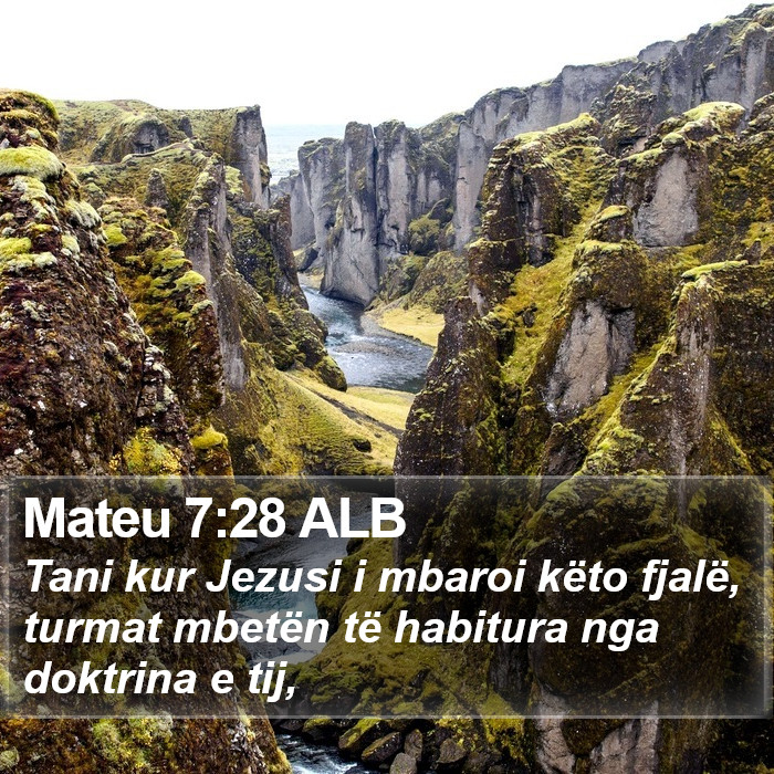 Mateu 7:28 ALB Bible Study