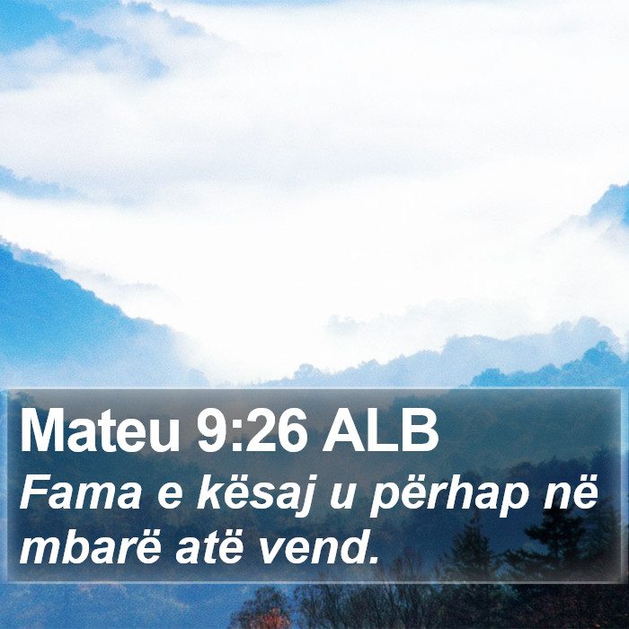 Mateu 9:26 ALB Bible Study