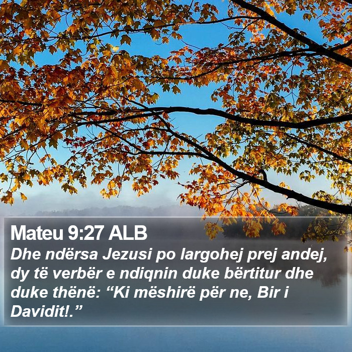 Mateu 9:27 ALB Bible Study