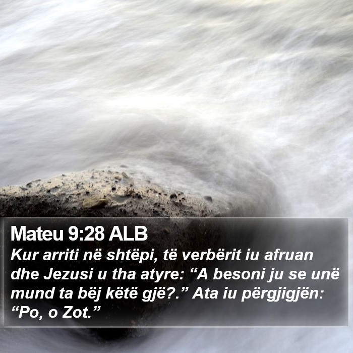 Mateu 9:28 ALB Bible Study