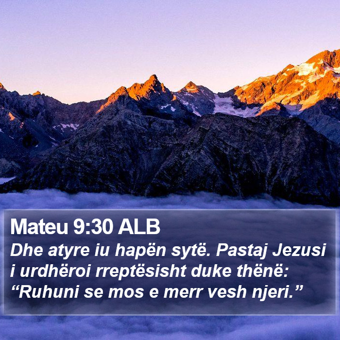 Mateu 9:30 ALB Bible Study