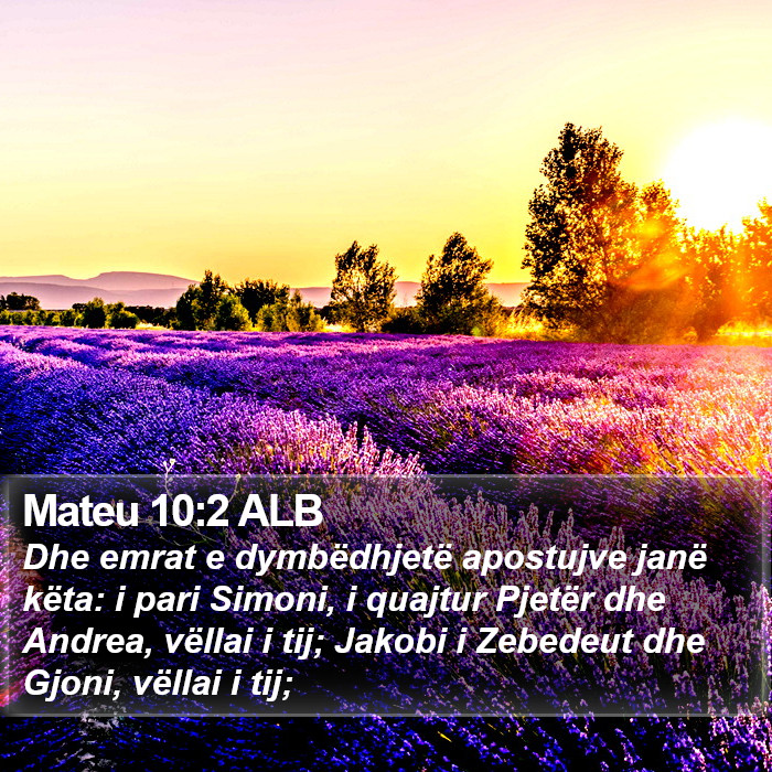 Mateu 10:2 ALB Bible Study