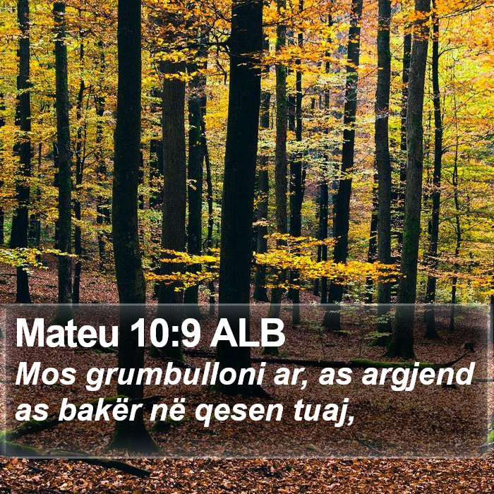 Mateu 10:9 ALB Bible Study