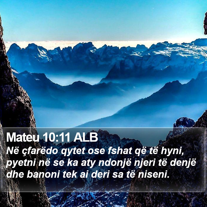 Mateu 10:11 ALB Bible Study