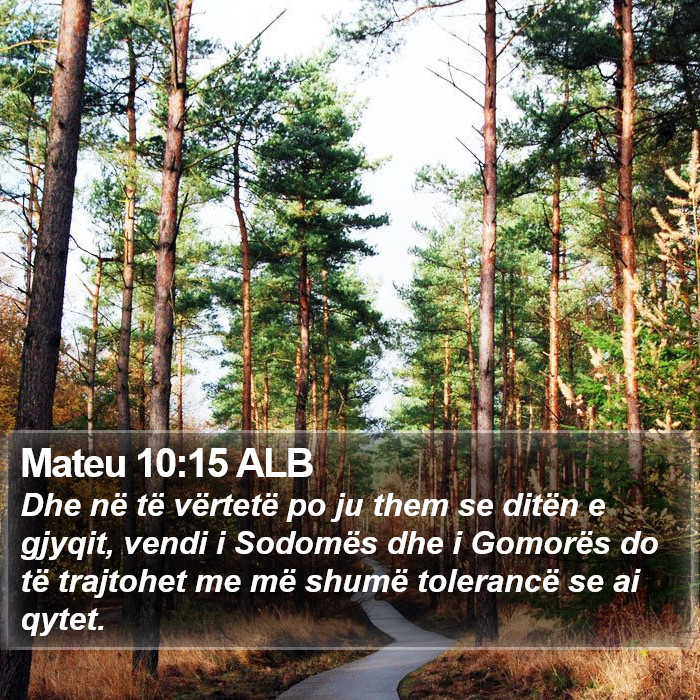 Mateu 10:15 ALB Bible Study