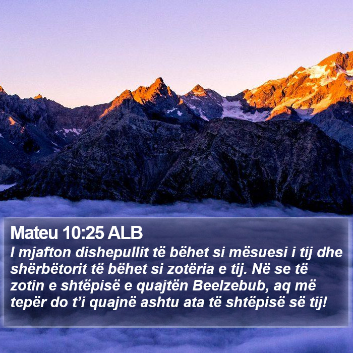 Mateu 10:25 ALB Bible Study