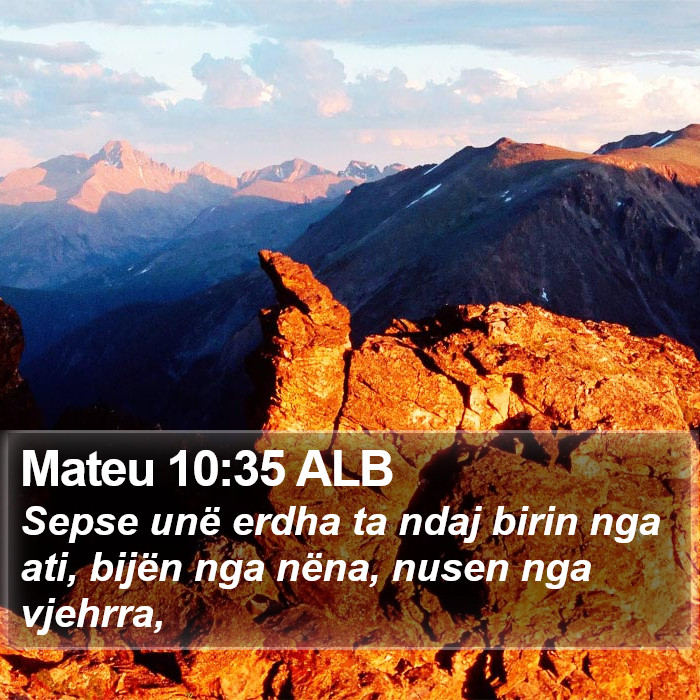 Mateu 10:35 ALB Bible Study