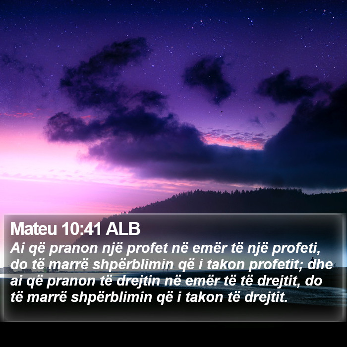 Mateu 10:41 ALB Bible Study