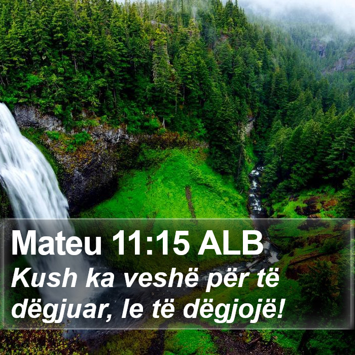 Mateu 11:15 ALB Bible Study