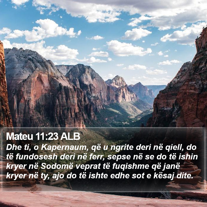 Mateu 11:23 ALB Bible Study