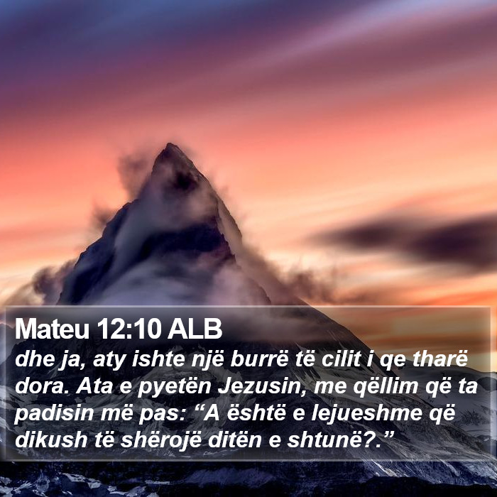 Mateu 12:10 ALB Bible Study