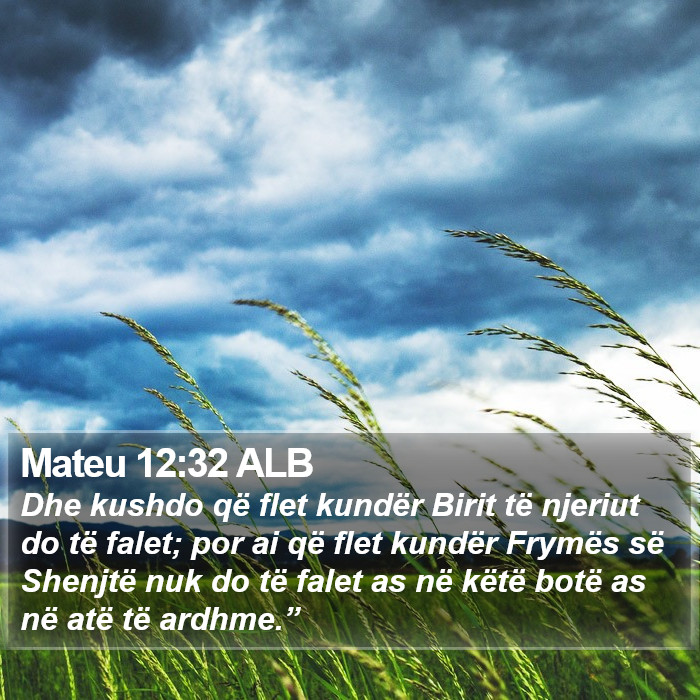 Mateu 12:32 ALB Bible Study