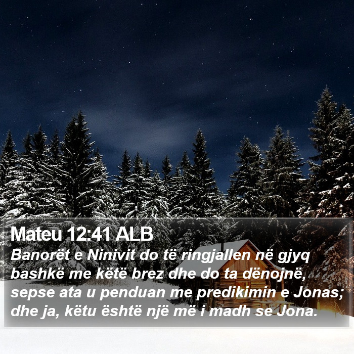 Mateu 12:41 ALB Bible Study