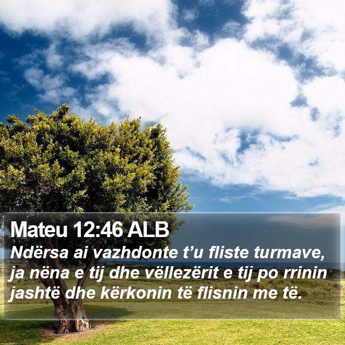 Mateu 12:46 ALB Bible Study