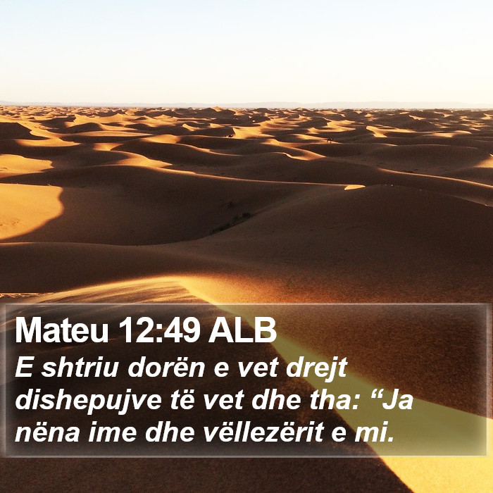 Mateu 12:49 ALB Bible Study