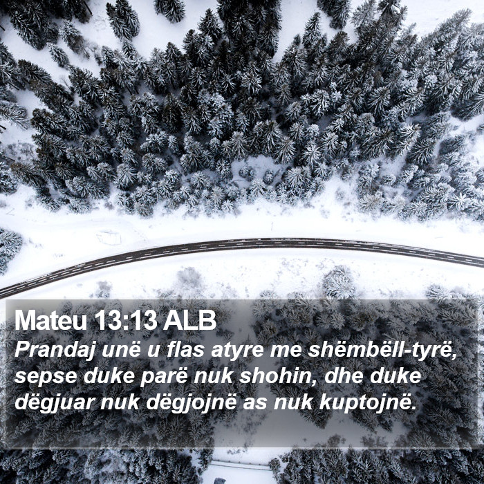 Mateu 13:13 ALB Bible Study