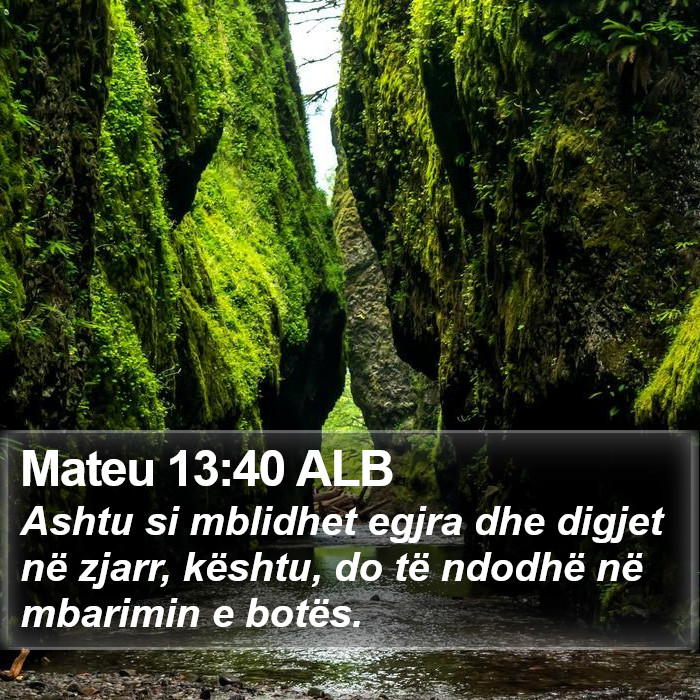 Mateu 13:40 ALB Bible Study