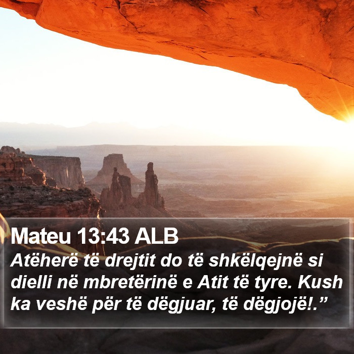 Mateu 13:43 ALB Bible Study