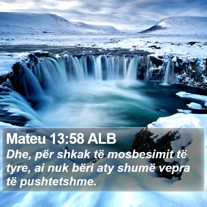 Mateu 13:58 ALB Bible Study