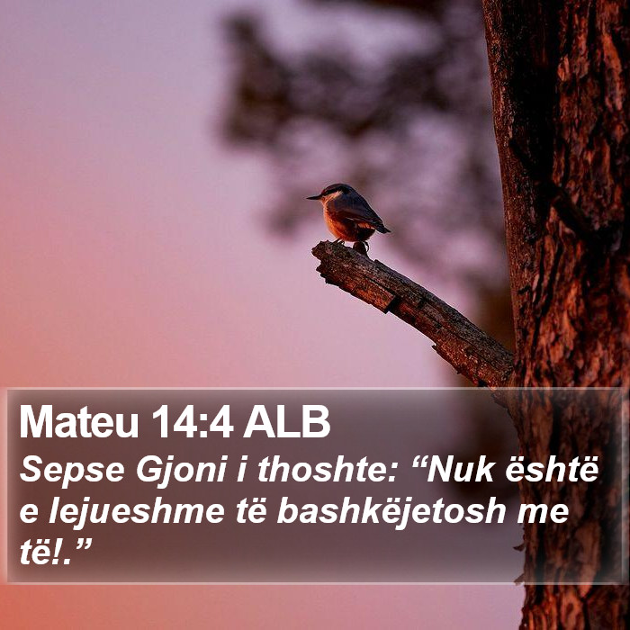 Mateu 14:4 ALB Bible Study