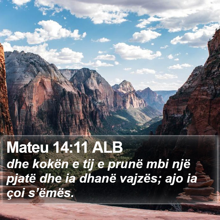 Mateu 14:11 ALB Bible Study