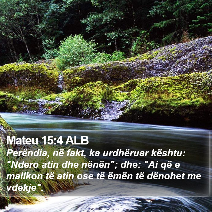 Mateu 15:4 ALB Bible Study