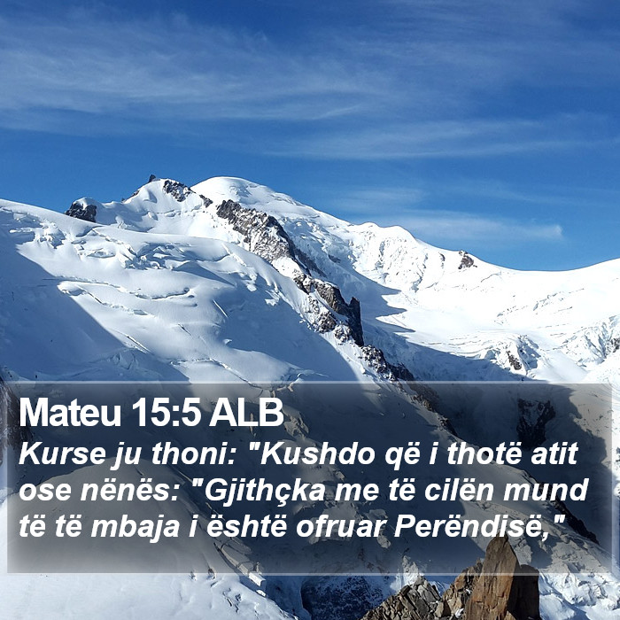 Mateu 15:5 ALB Bible Study