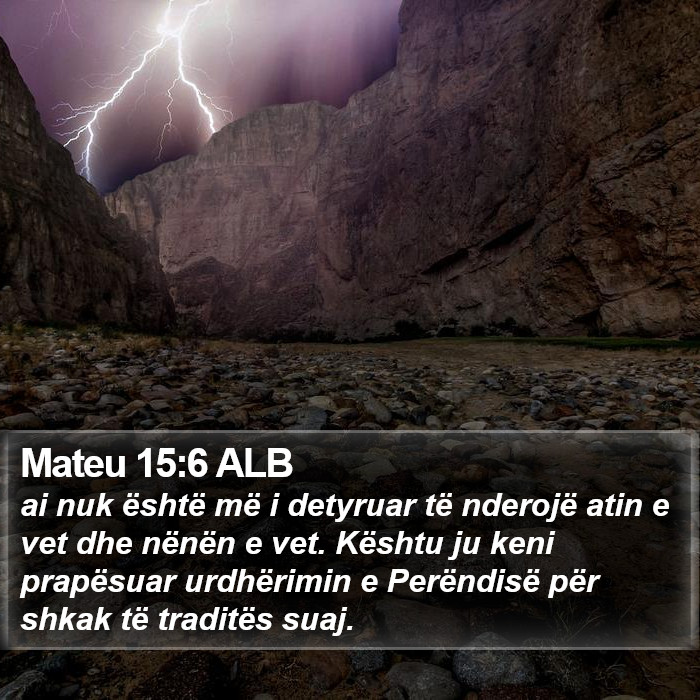 Mateu 15:6 ALB Bible Study