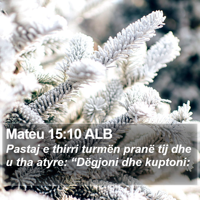 Mateu 15:10 ALB Bible Study