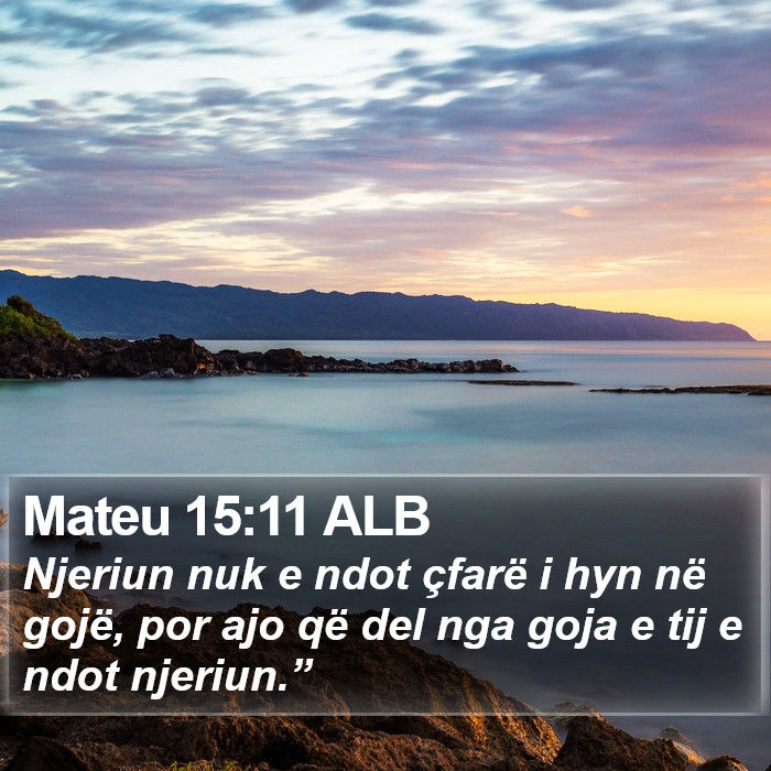 Mateu 15:11 ALB Bible Study