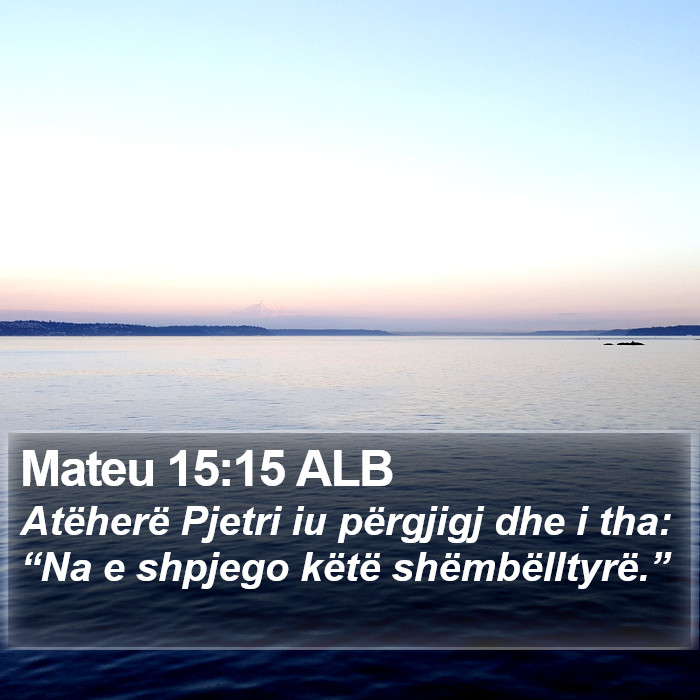 Mateu 15:15 ALB Bible Study