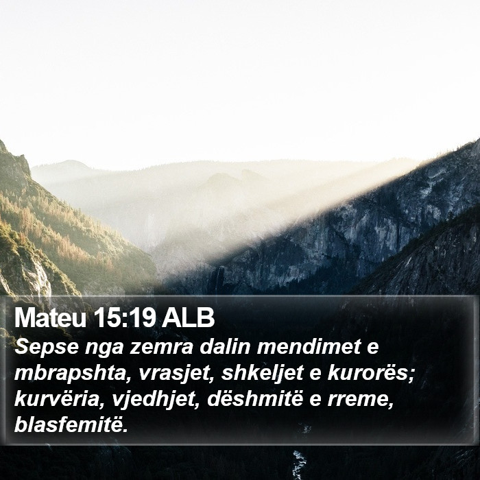 Mateu 15:19 ALB Bible Study