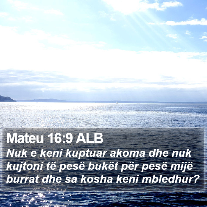 Mateu 16:9 ALB Bible Study