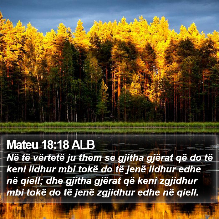 Mateu 18:18 ALB Bible Study