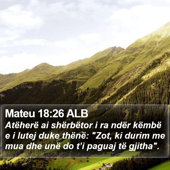 Mateu 18:26 ALB Bible Study