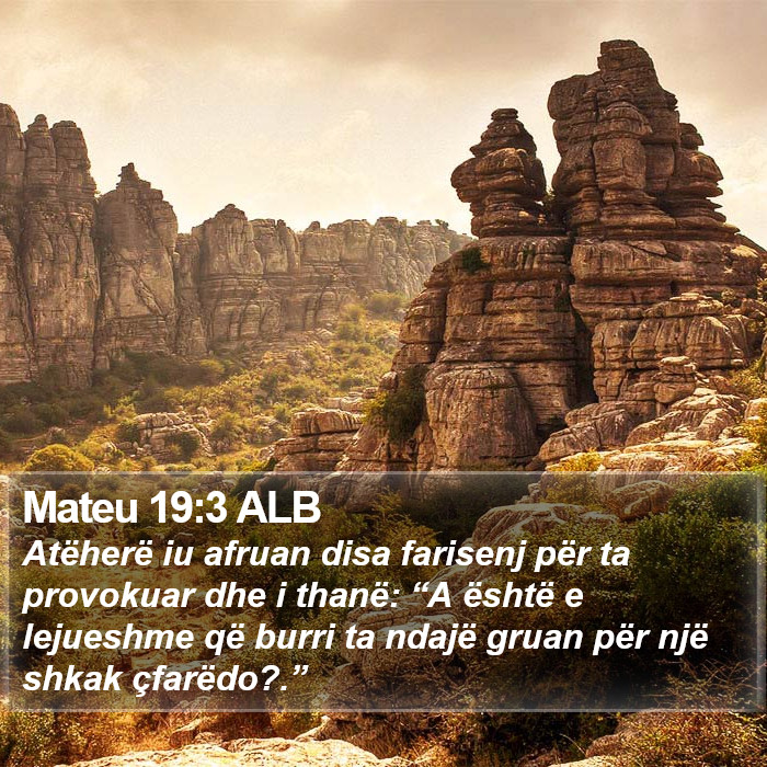 Mateu 19:3 ALB Bible Study