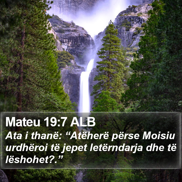 Mateu 19:7 ALB Bible Study