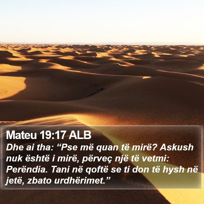 Mateu 19:17 ALB Bible Study