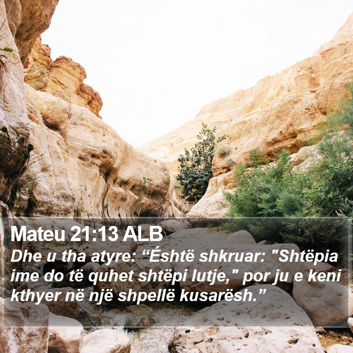 Mateu 21:13 ALB Bible Study
