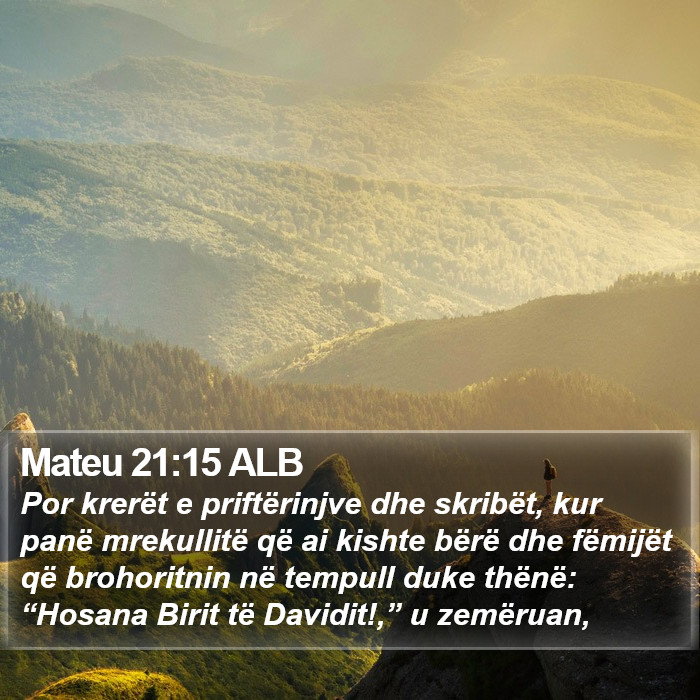 Mateu 21:15 ALB Bible Study