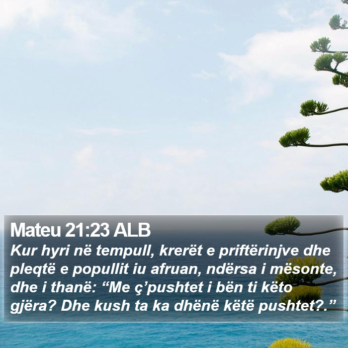 Mateu 21:23 ALB Bible Study