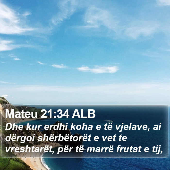 Mateu 21:34 ALB Bible Study
