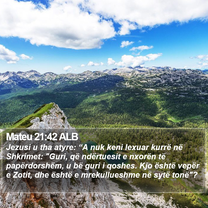 Mateu 21:42 ALB Bible Study