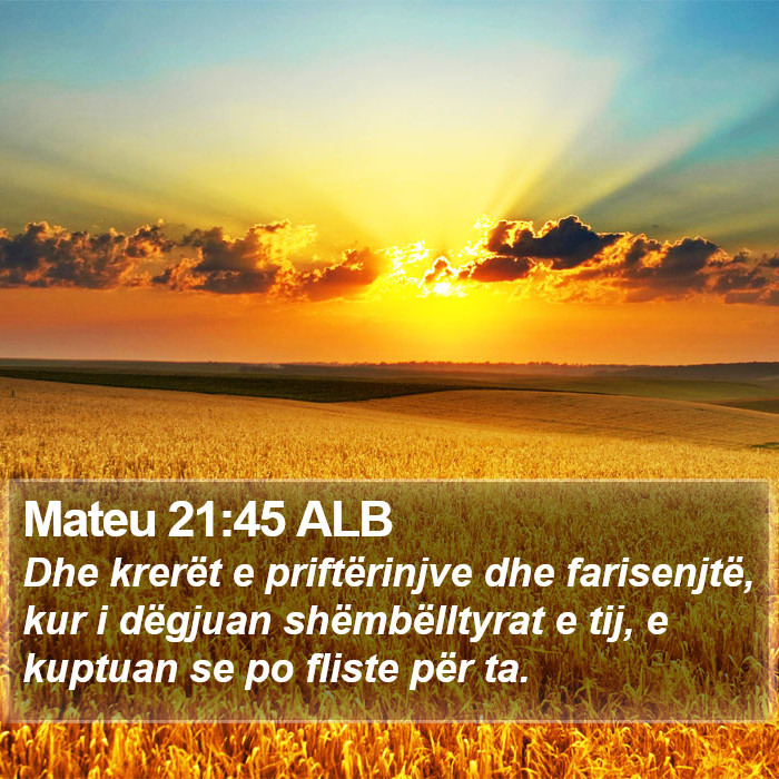 Mateu 21:45 ALB Bible Study