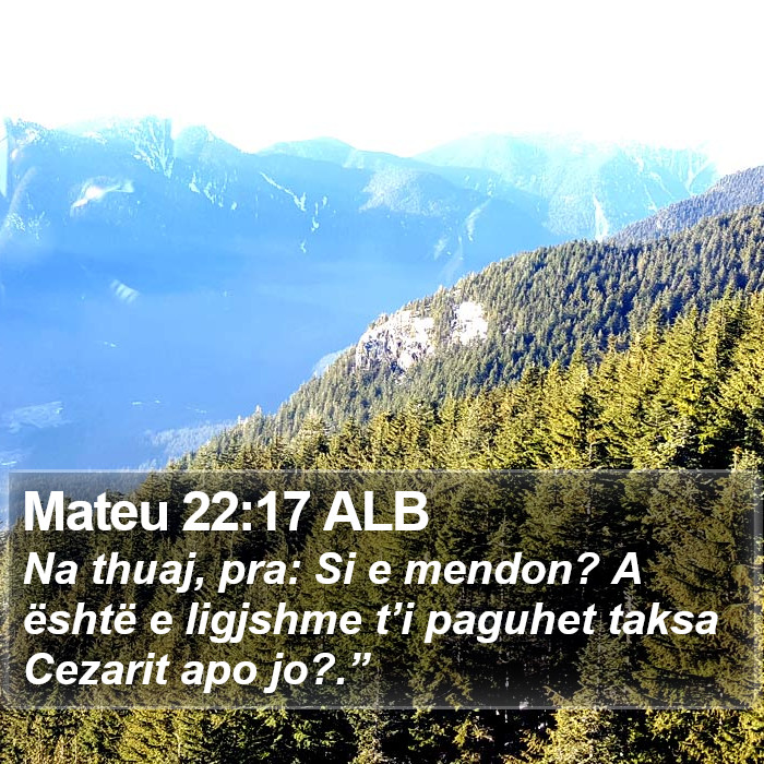 Mateu 22:17 ALB Bible Study