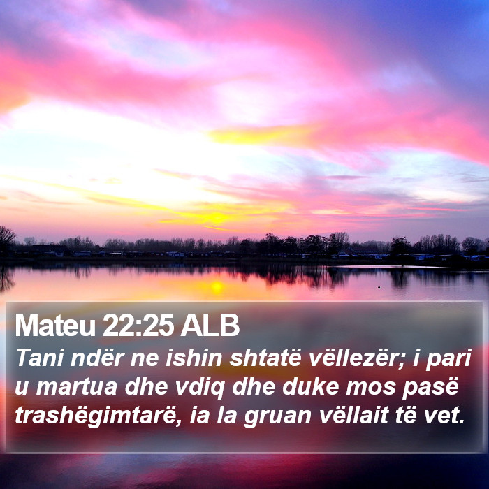 Mateu 22:25 ALB Bible Study